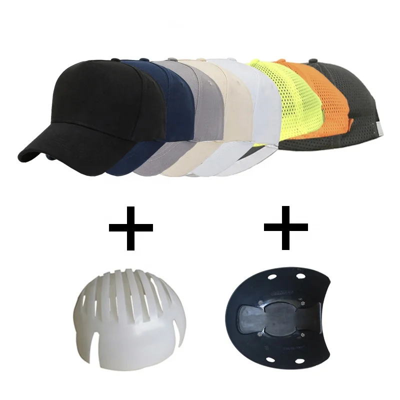 Comfortable Lightweight Head Protection Cap Hard Hat Helmet with Bump Cap Insert Baseball safety  Bump Cap for Men Women