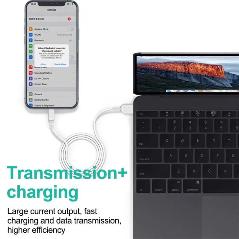 Customized Logo 3ft 1m 2.4A usb to lighting cable PVC fast charging origin usb c data cable for iphone11 12 13