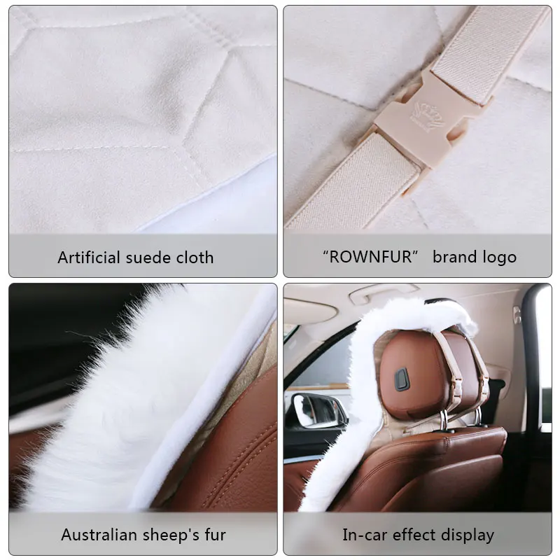 wholesale lambskin Artificial sheepskin fur car seat covers universal fur sheepskin car seat cushions