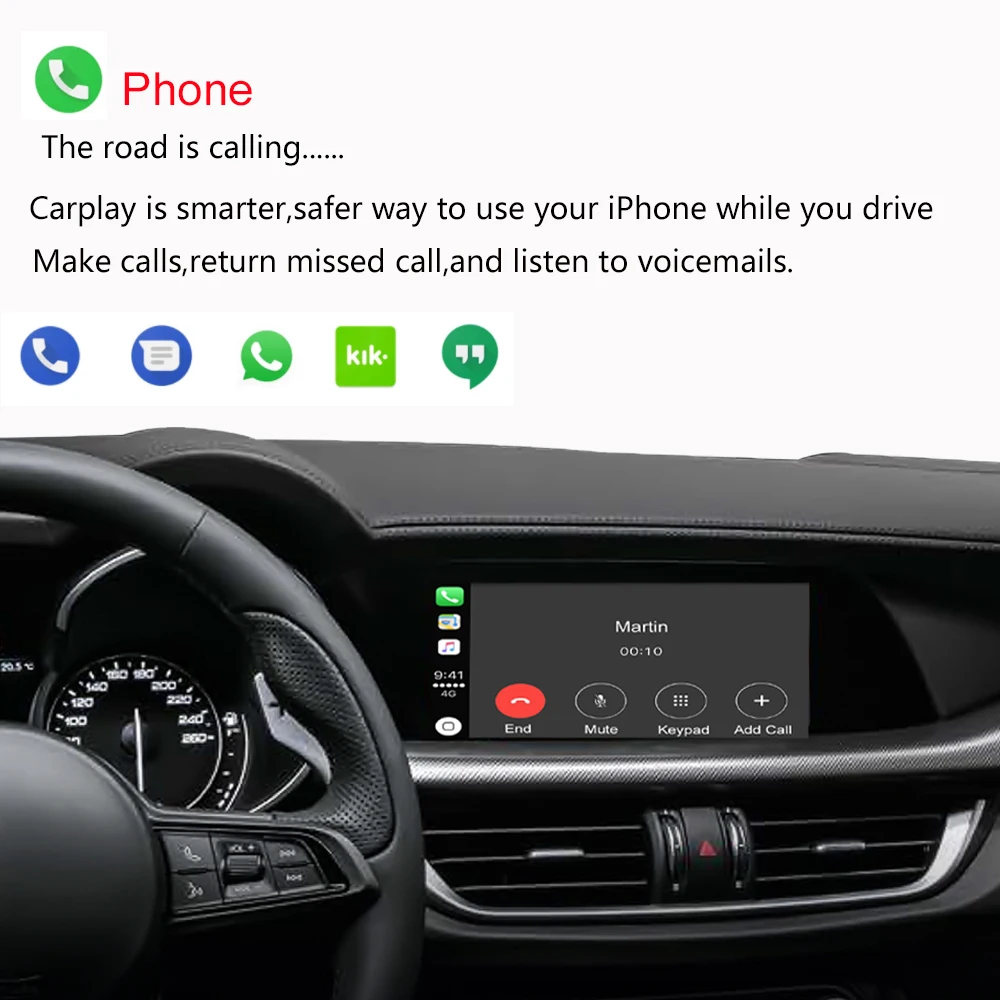 Беспроводной Apple CarPlay Android авто для Alfa Romeo Stelvio & Giulia/Giulietta Mirror Link AirPlay подключи и работай радио