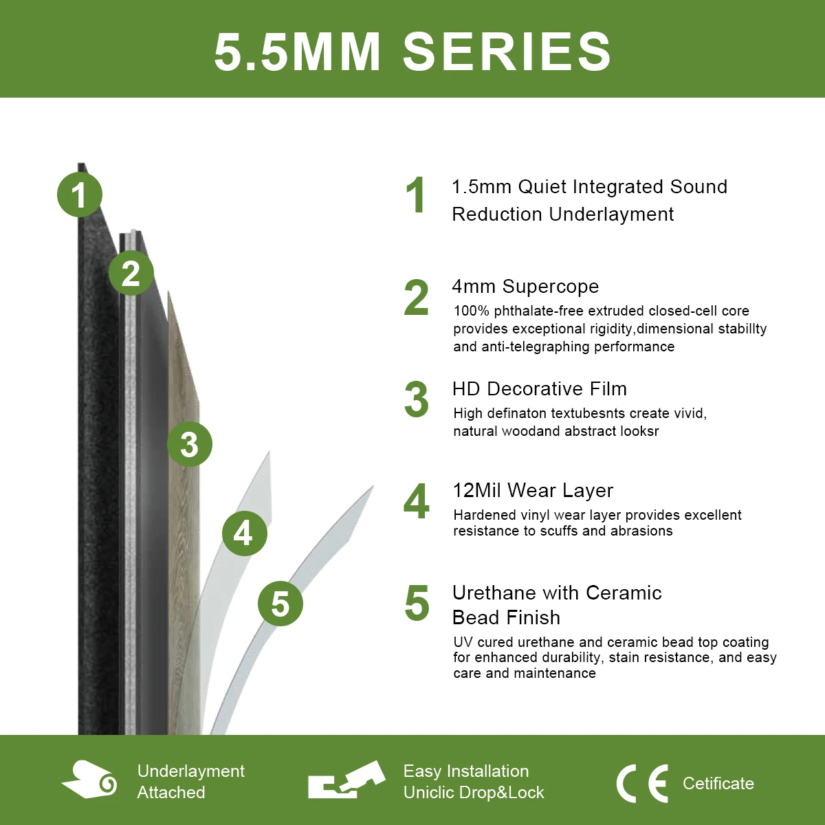 Soundproofing SPC Vinyl Flooring for Apartments Easy to Clean Wholesale Price