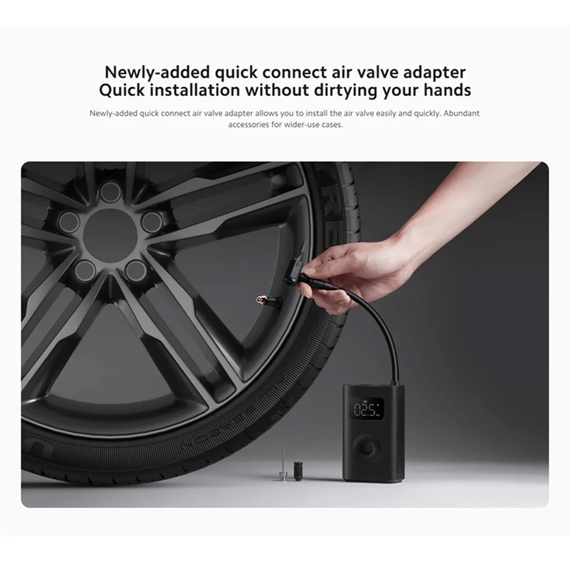 Xiaomi Portable Electric Air Compressor 2 Air Compressor Tire Sensor Pump Mijia 2 Portable Electric Air Compressor