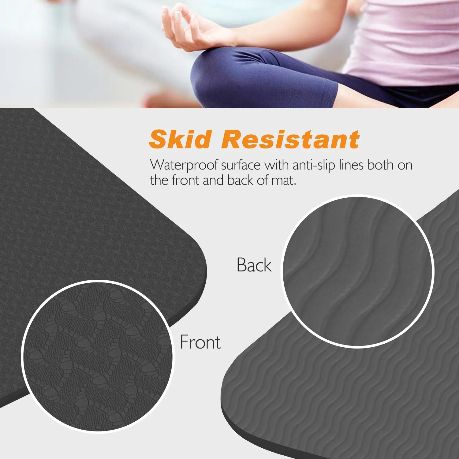 Best Workout Matt Absorbent Yoga Exercise Mat 6Mm Thick Yoga Mats For Men Women And Kids Carpet Exercise