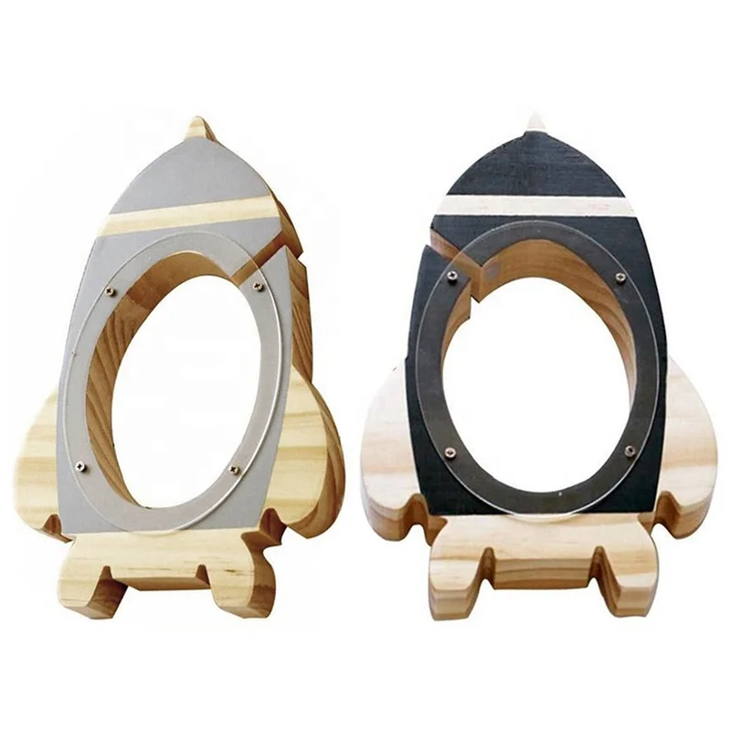 
Cute Wooden Money Box Wood Animal Money Bank Coin Piggy Bank Transparent Glass For Kids Children Gifts 