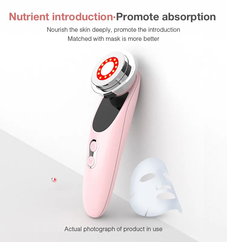 best selling products microcurrent facial toning device red Bluish green light therapy face lifting home use beauty equipment