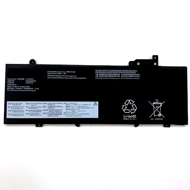 L17L3P71 01AV478 Laptop battery for Lenovo ThinkPad T480s series 11.58V 4920mAh (57Wh) 3cell