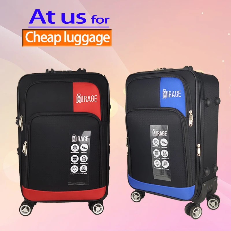 Qideming Soft Luggage Trolley Bag Oxford Customized Logo Suitcase High Quality Luggage Suitcase
