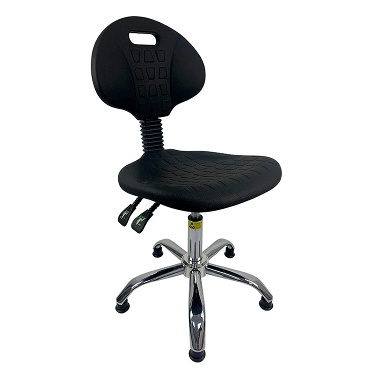Cleanroom Ergonomic Polyurethane Antistatic Stool Laboratory Dental Hospital Esd Chair with Wheels