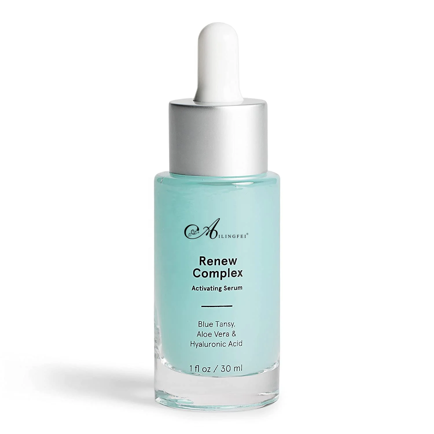 Customized Natural Liquid Anti-aging Blue Tansy Aloe Vera & Hyaluronic Acid Private Label  Face Renew Complex Serum