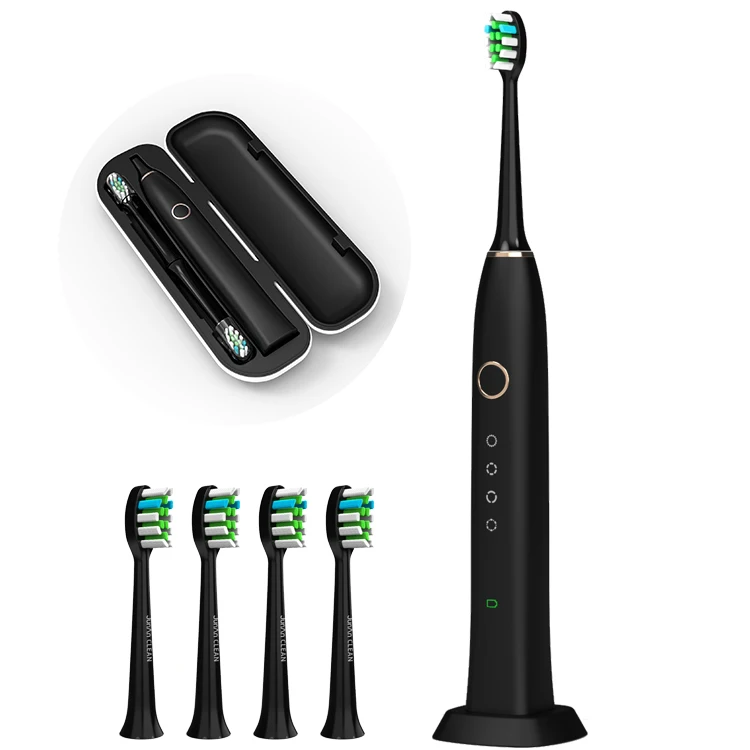 
2021 OEM Professional IPX7 Portable Sonic Head Electric Toothbrush Electronic Automatic Tooth Brush wireless charging Soft White 