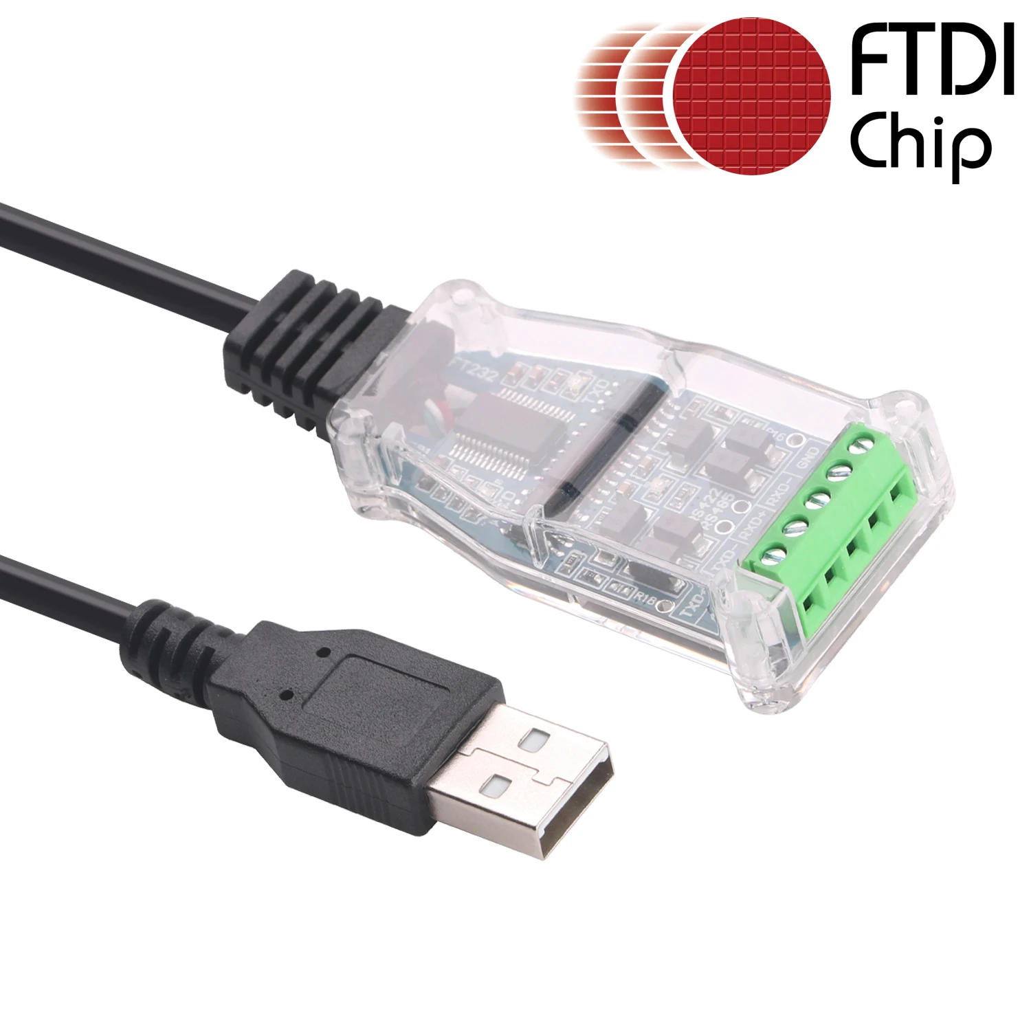 FTDI USB TO RS485 RS422 485 422 Isolation Module Communication Converter Adapter Cable with TXD RXD LED