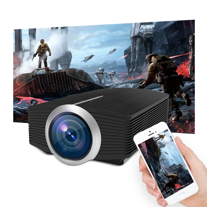 LEJIADA YG500 YG510 For Home Theater Portable LED Projector With HD MI 1080P YG510 Wired Sync Display