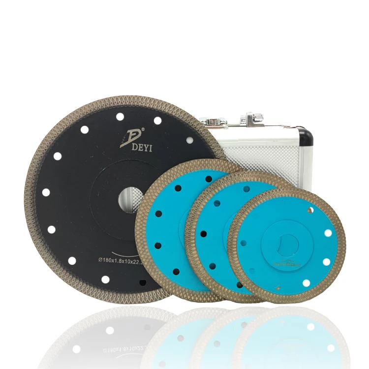 DEYI High-End Quality OEM Diamond Disk 115/125/180/230mm Mesh Thin Turbo Cutting Saw Blade for Porcelain Tile Hot Press Process