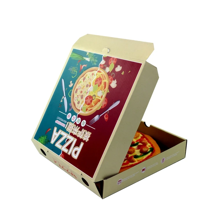Factory direct kraft paper packaging box Color printing thermal insulation aluminum foil composite pizza box
