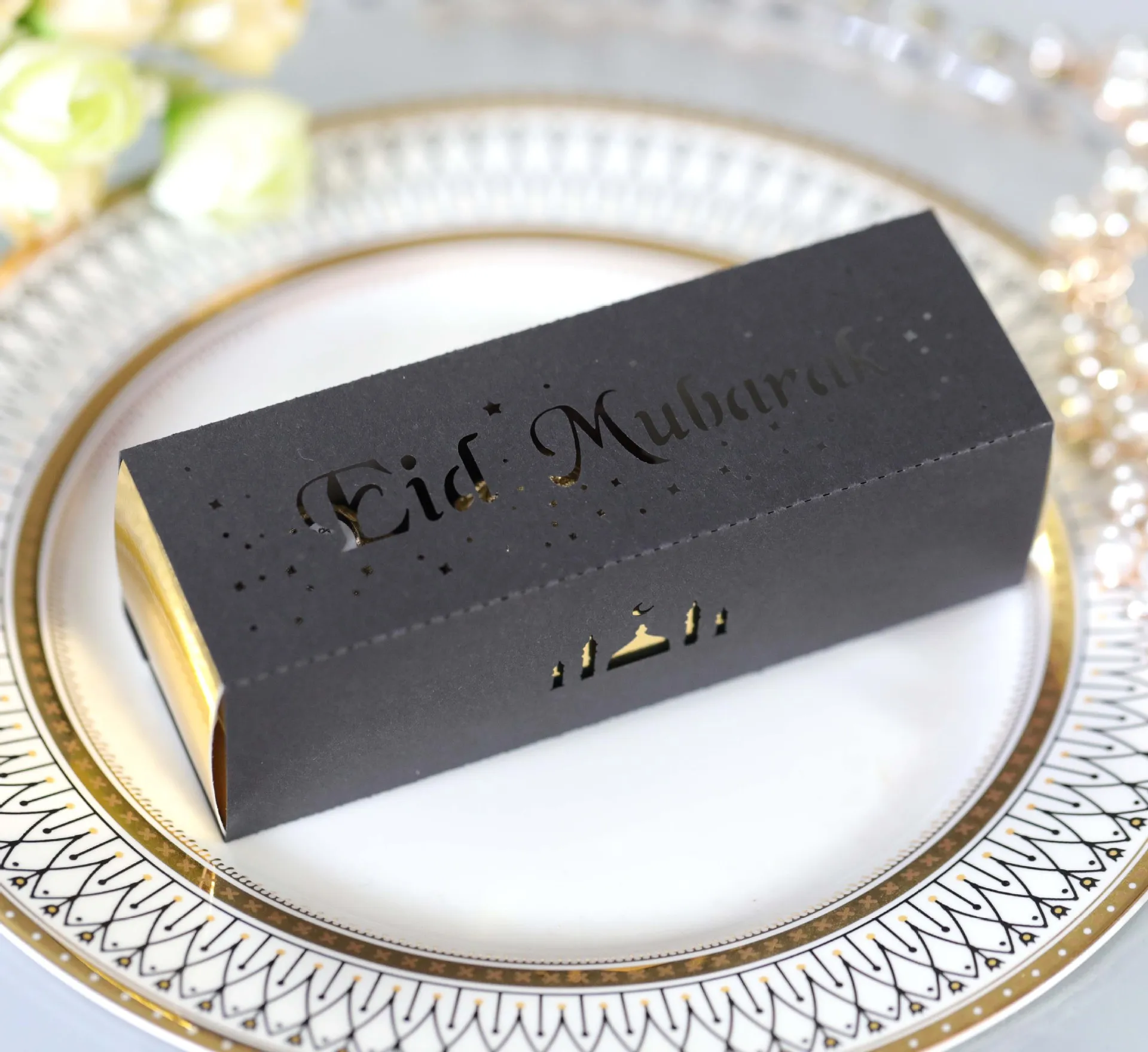 Коробка для конфет EID Mubarak Ramadan квадратная коробка шоколада украшения вечеринки Ид 2024 поставки исламского подарка