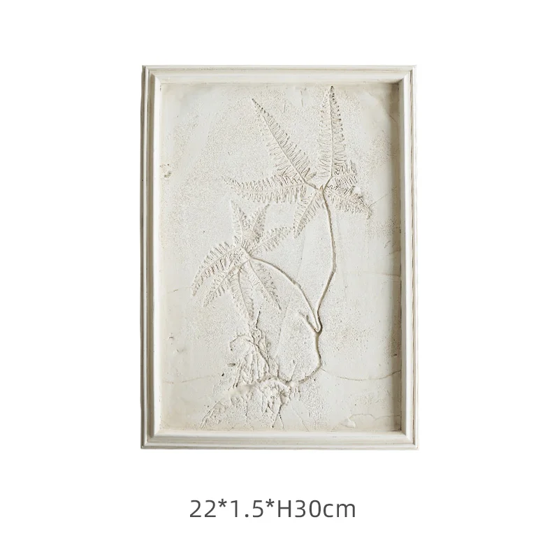 European Retro White Home Decor Antique White Resin Plant Pattern Decorative Carved Home Wall Decor Wall Finishes