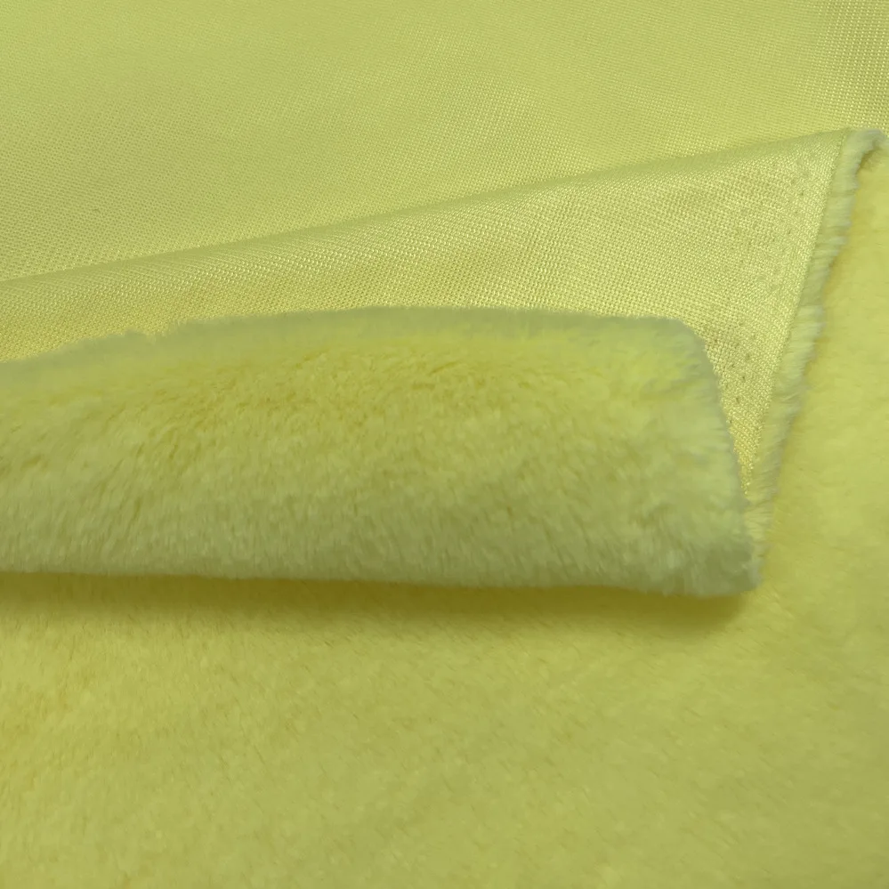 Textile Manufacture Premium Faux Fur Smooth Fabric Minky Faux Rabbit Fur 10mm Clothing Fabric for Fashion Accessories Toys Coat