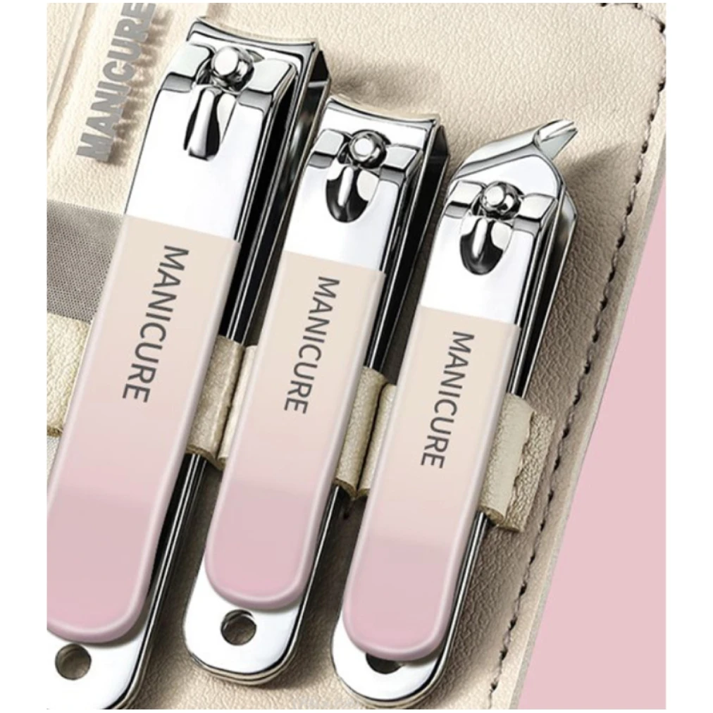 4Pcs Nail Care Set Professional Travel Nail Grooming Kits Stainless Steel Nail Clippers Set Pedicure Manicure Set with Pu Bag