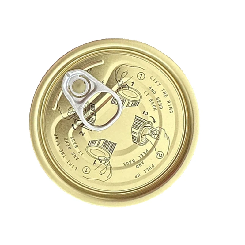 Whole Sale Gold Color Metal Lids Price  TFS Eoe for Food Packaging Can