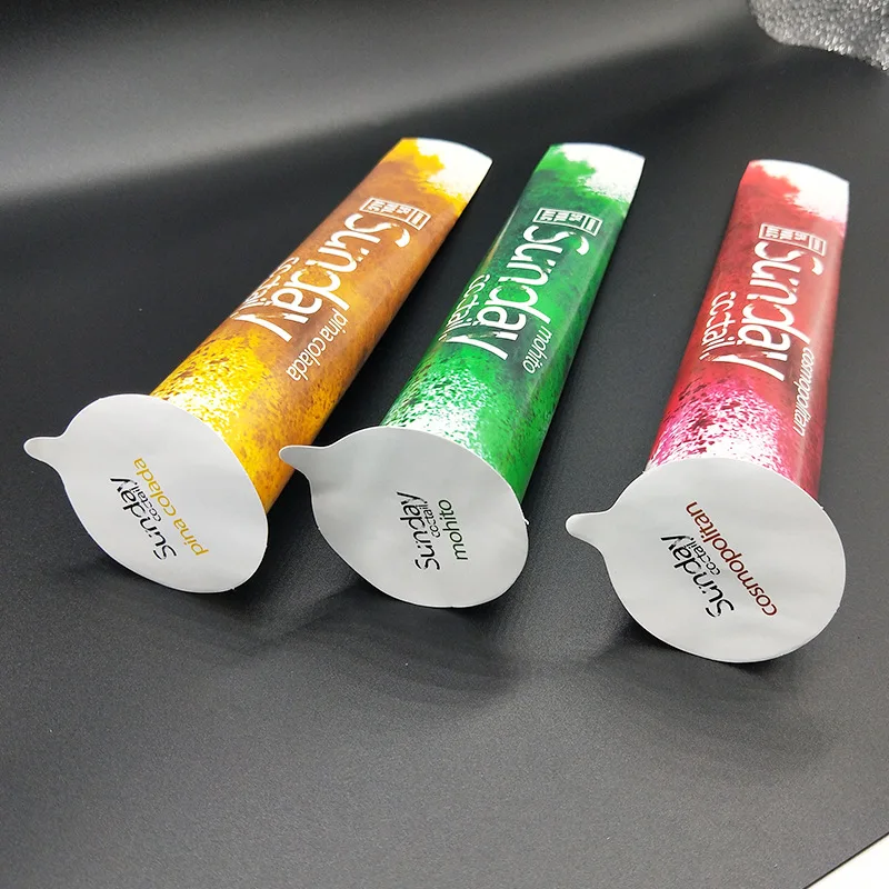 Disposable ice lolly tube frozen calippo squeeze tube ice cream paper tube packaging