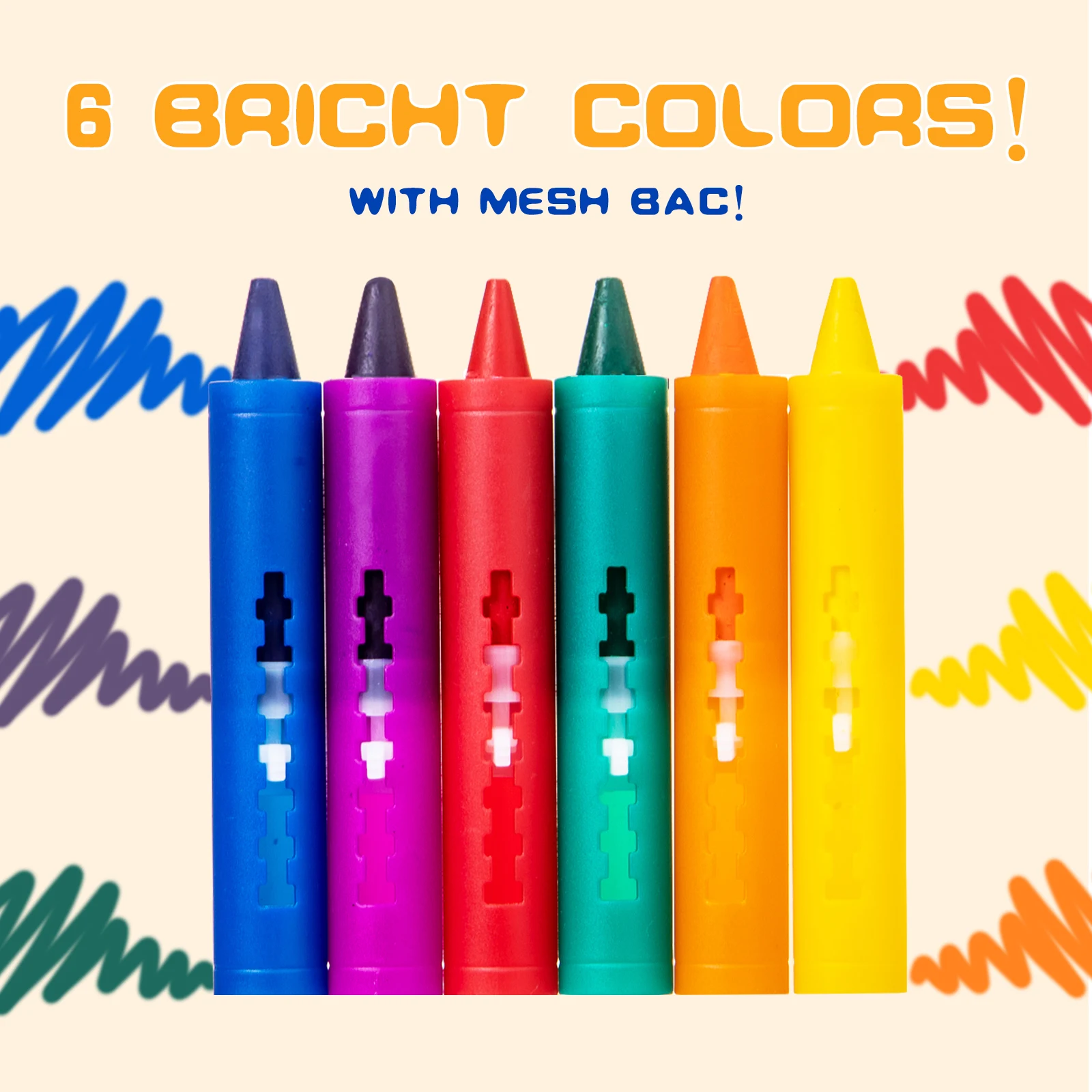 6 Colors Wholesale Bathroom Crayons Washable And Easy To Clean Colored Crayons Suitable For Children Bath Toys