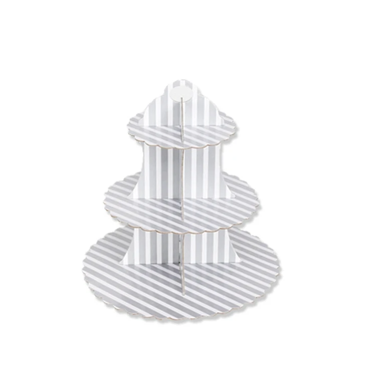 Custom 3 Tier Cupcake Stand Paper Cake Decorations Wedding Birthday Holiday Party Dessert Table Supplies 3 Tier Cake Stand