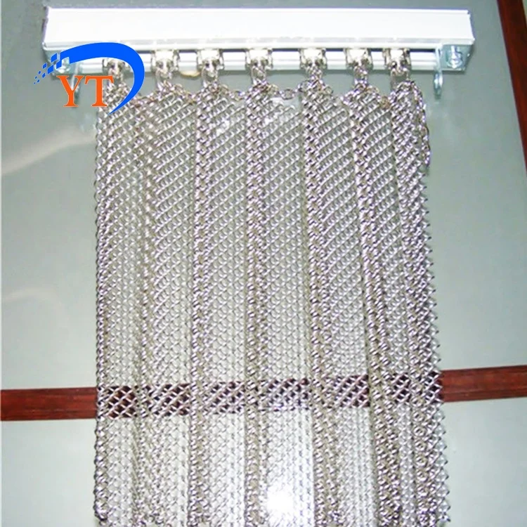 Decorative metal mesh curtain net,fireplace curtain mesh
