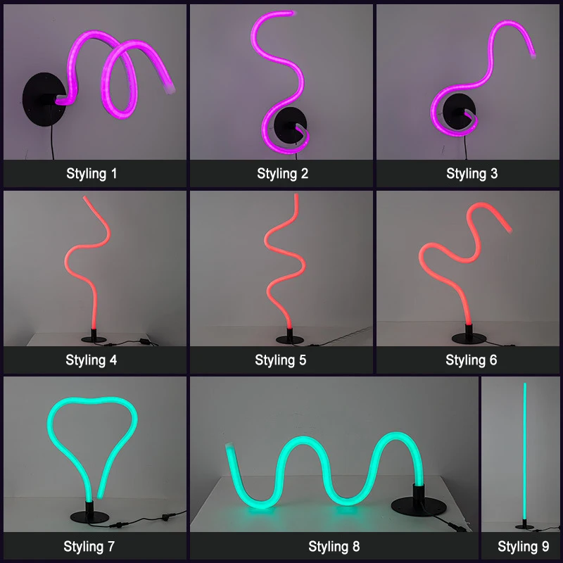 2024 New DIY WiFi-Enabled DIY RGBW Graffiti Corner Lamp Customizable Wall Light Gaming Floor Lamp