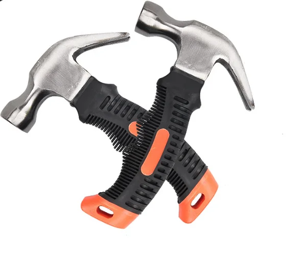 Factory Wholesale Multi-Function Nail Hammer with Fiberglass Handle for Woodworking Household Use Hardware Tools