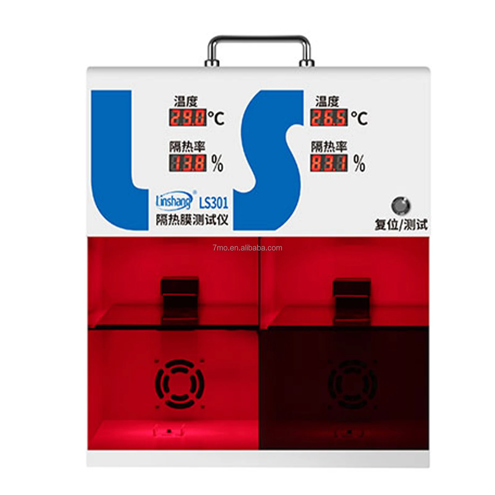 7mo LS301 LS300 Thermal Shielding Glass Solar Film Temperature Meter with IR Heat Insulation Property Demonstration