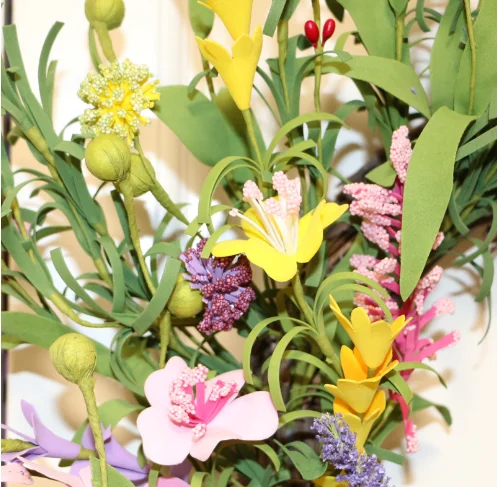 45cm Spring Wreath W/Twig Base