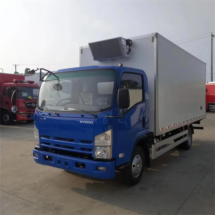 Factory Supply ISUZU KV600 5.6M refrigerated truck refrigerator car cold box truck chill car refrigerated van freezer truck