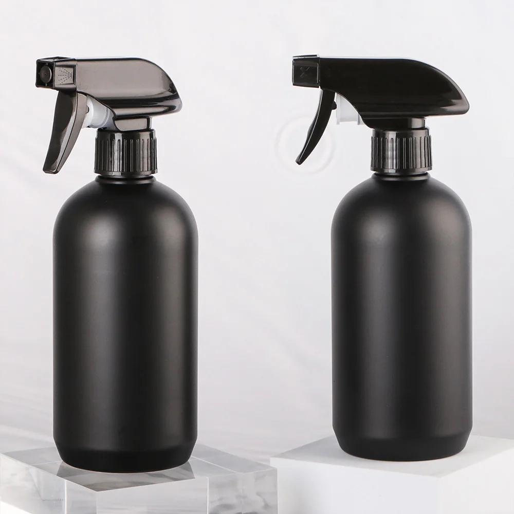 Wholesale 500ml 17oz Refillable Plastic Hdpe Matte Black Empty Cleaner Trigger Spray Bottle