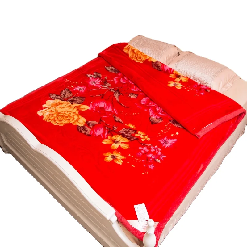 2Ply Polyester Plush Mink Blanket Soft Warm Traditional Korean Blanket