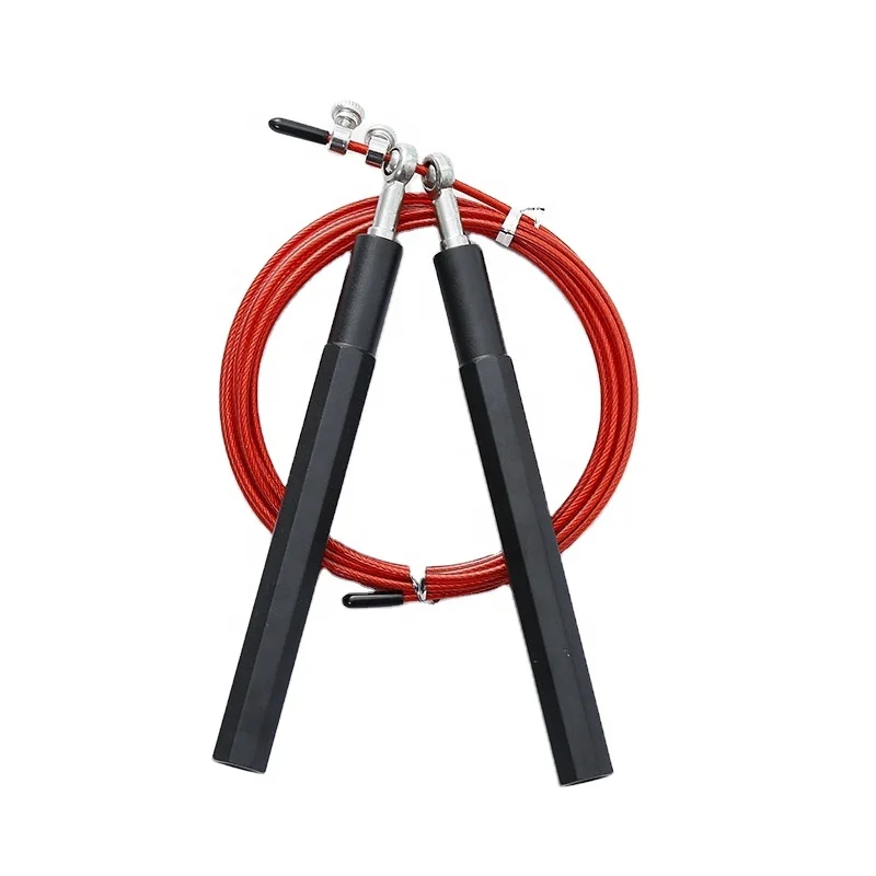 Aluminum handle  skipping rope  of steel wire bearing adjustable jump ropes