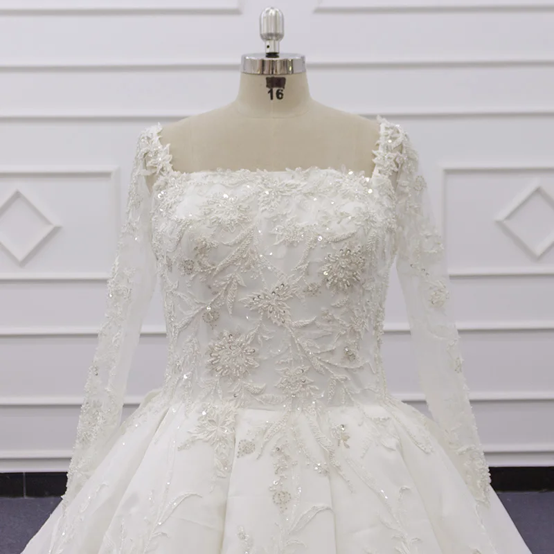 Eslieb SJ226 High quality new bride Star luxury  shoulder robe beads mariage dream tail court wedding dress