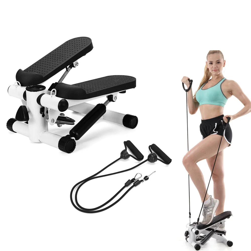 
Mini Treadmill Steppers Home Quiet Hydraulic Stair Climber Fitness Equipment Lose Weight And Thin Legs Machine With 2rope 