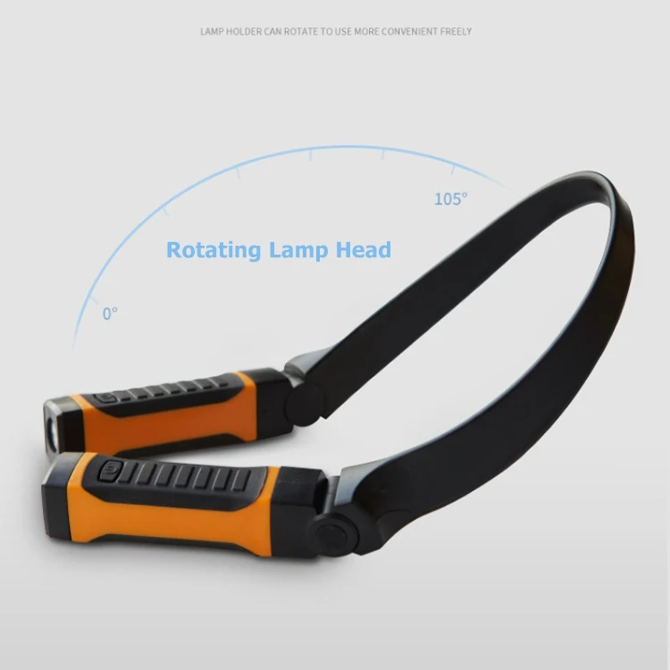 Dry Battery Powered Bendable Arms LED Work Light 2 Brightness Levels Camping LED Neck Reading Light