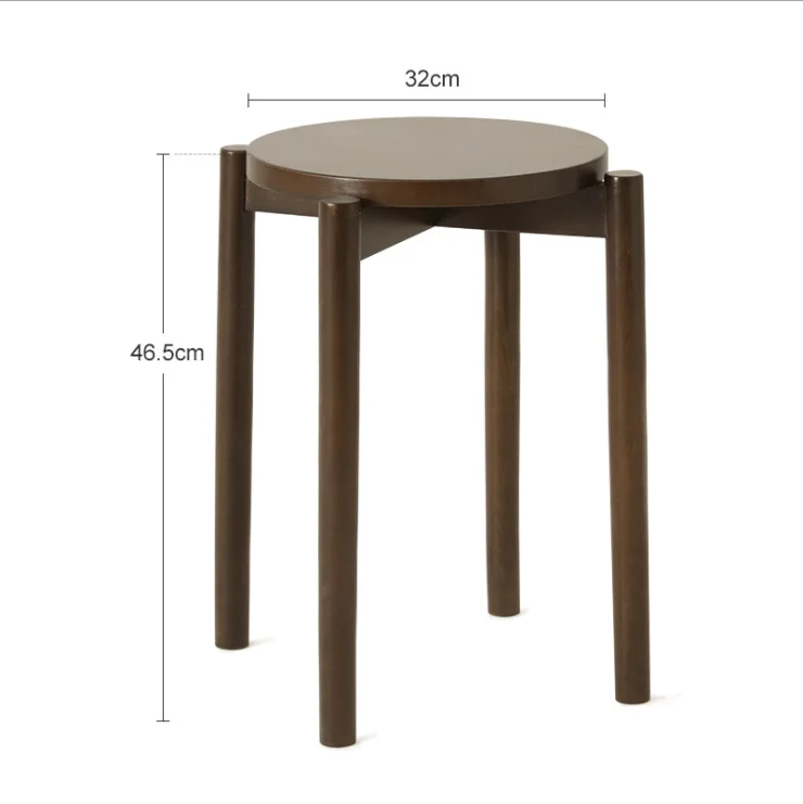 
Solid wood square makeup fashion dressing stool home dining stool living room creative shoe stool 