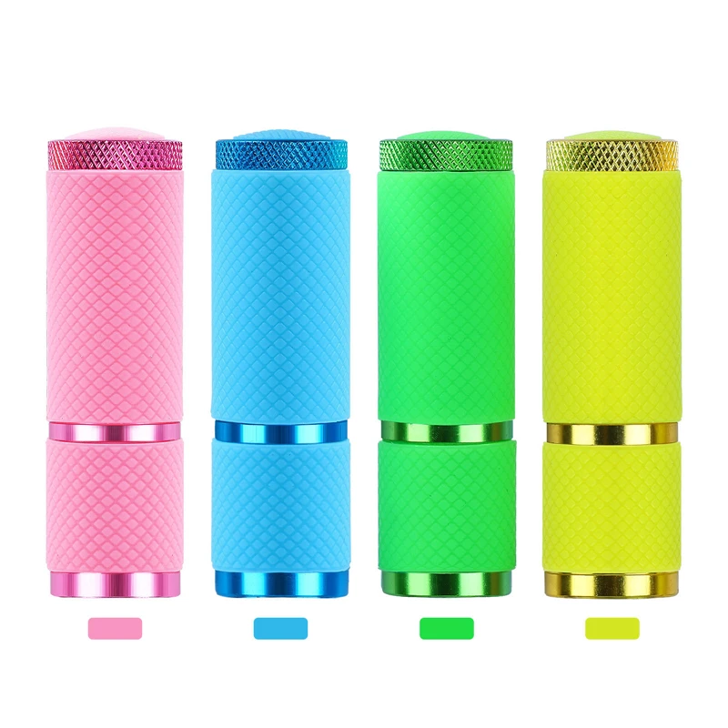 Battery style Mini flashlight nail lamp for nail polish glue lengthening glue fixing rhinestone Portable nail dryer