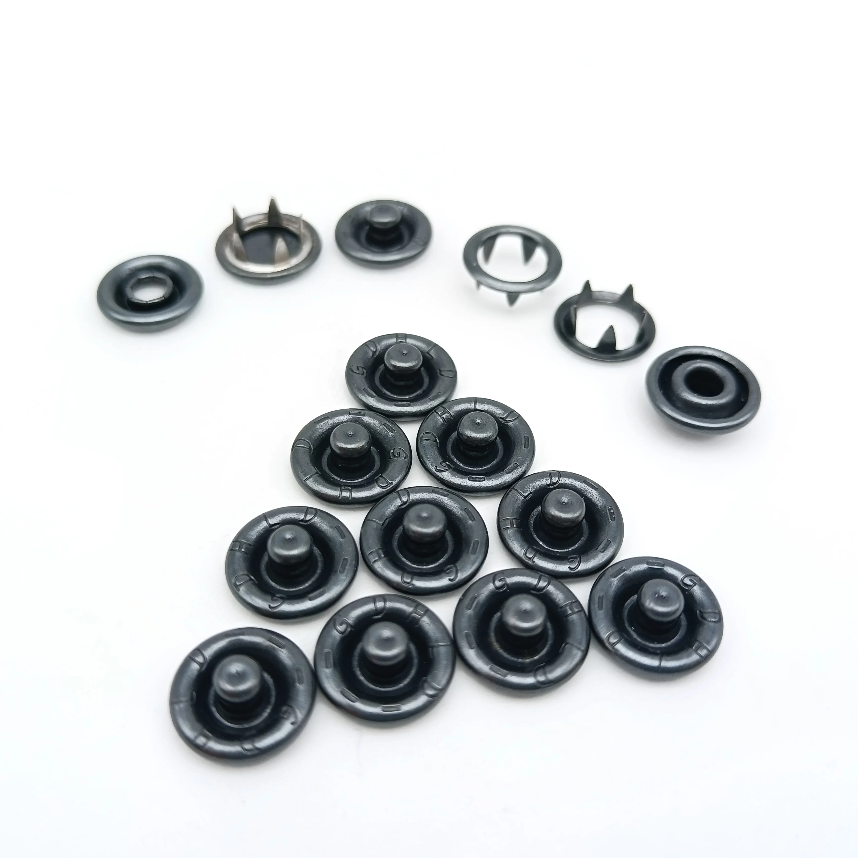 custom 9.5mm double brass prong ring snap button for clothing