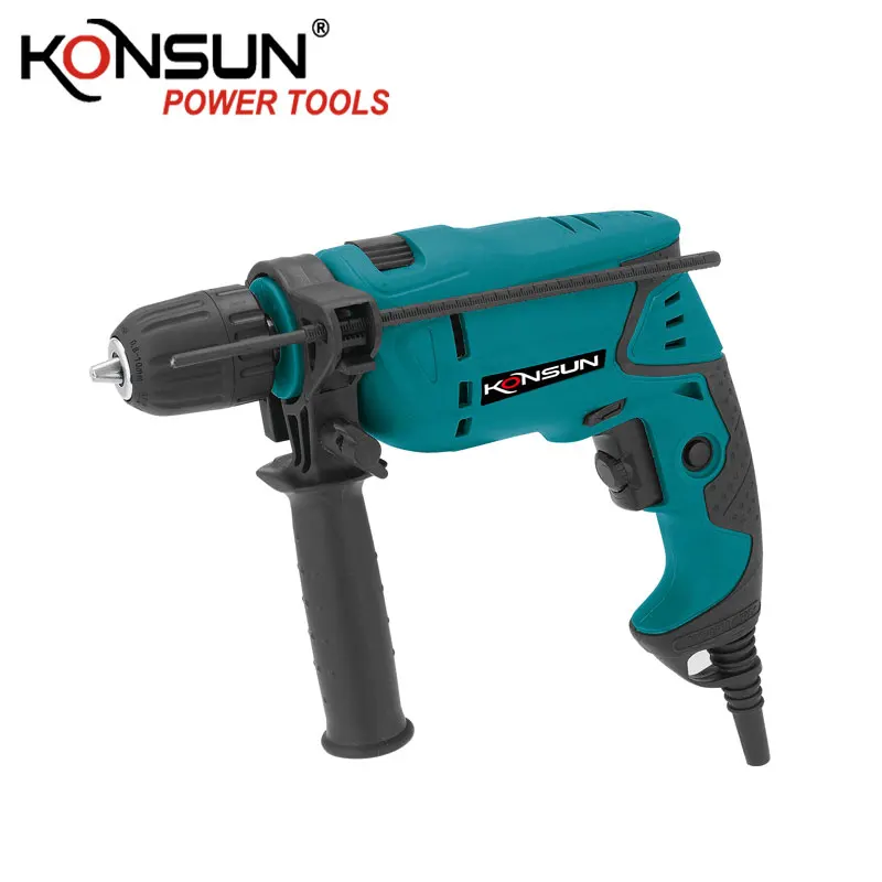 KONSUN China 13mm impact drill driver 600w/710w high quality power tools Electric Handle Impact Drill