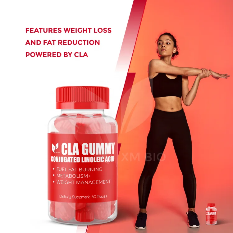 Customized Non-Stimulating Conjugated Linoleic Acid CLA Gummy Supports Healthy Weight Loss Management Lean Muscle Mass