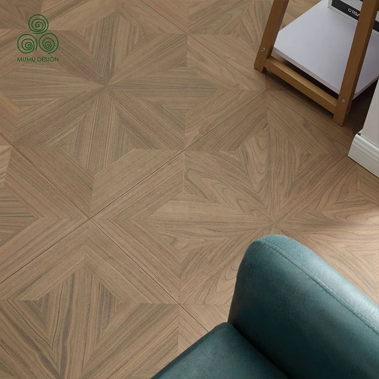 MUMU Artistic Dark Interior Solid Wood Timber Hardwood Engineered Wood Parquet Flooring with Decorative