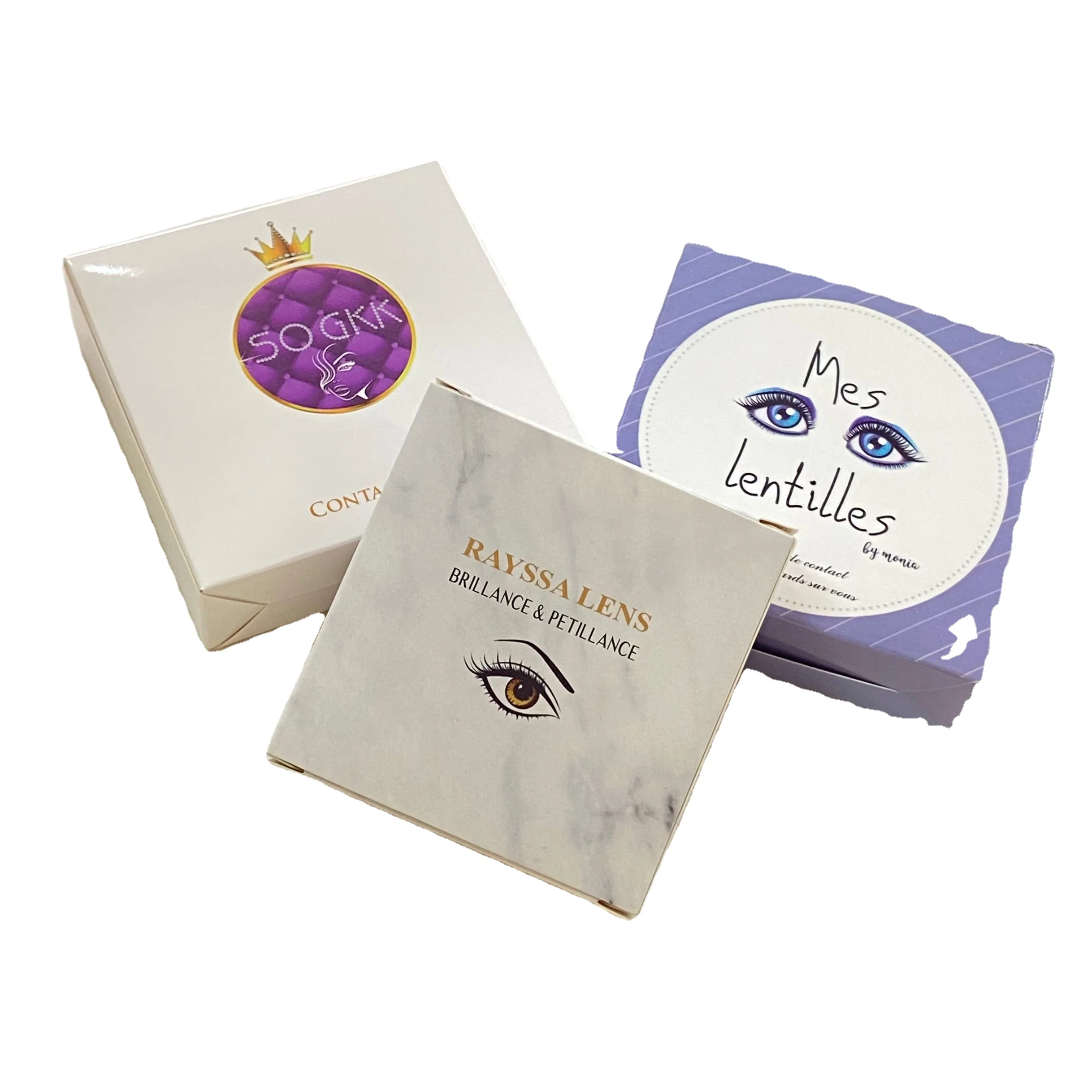 Wholesale Pink Cute Case Kit For Contact Lenses Packaging Box Design With My Logo Multi Color Bulk