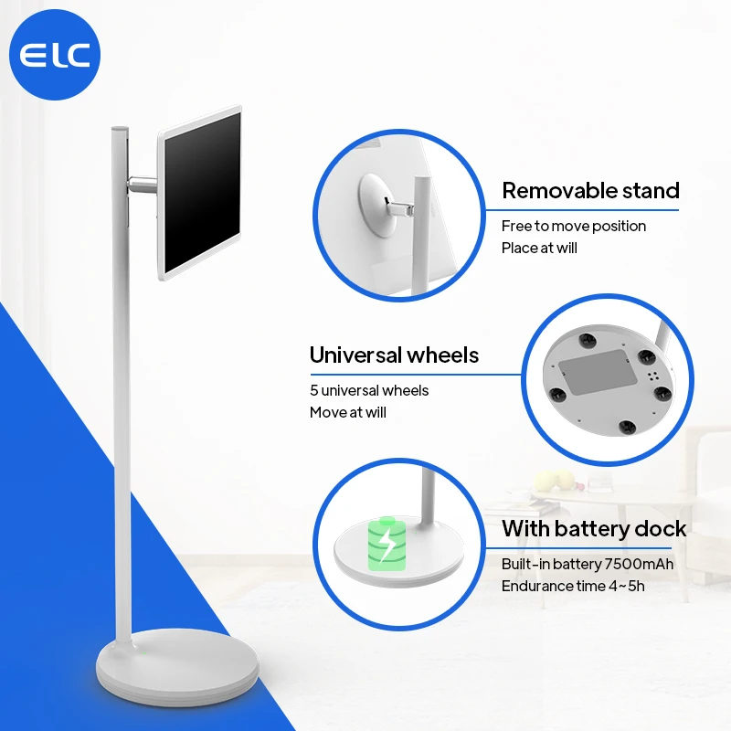 24 Inch Stand By Me FHD Screen IPS Display Android OS 12.0 Smart Touch Screen Tablet with NFC POE USB WIFI