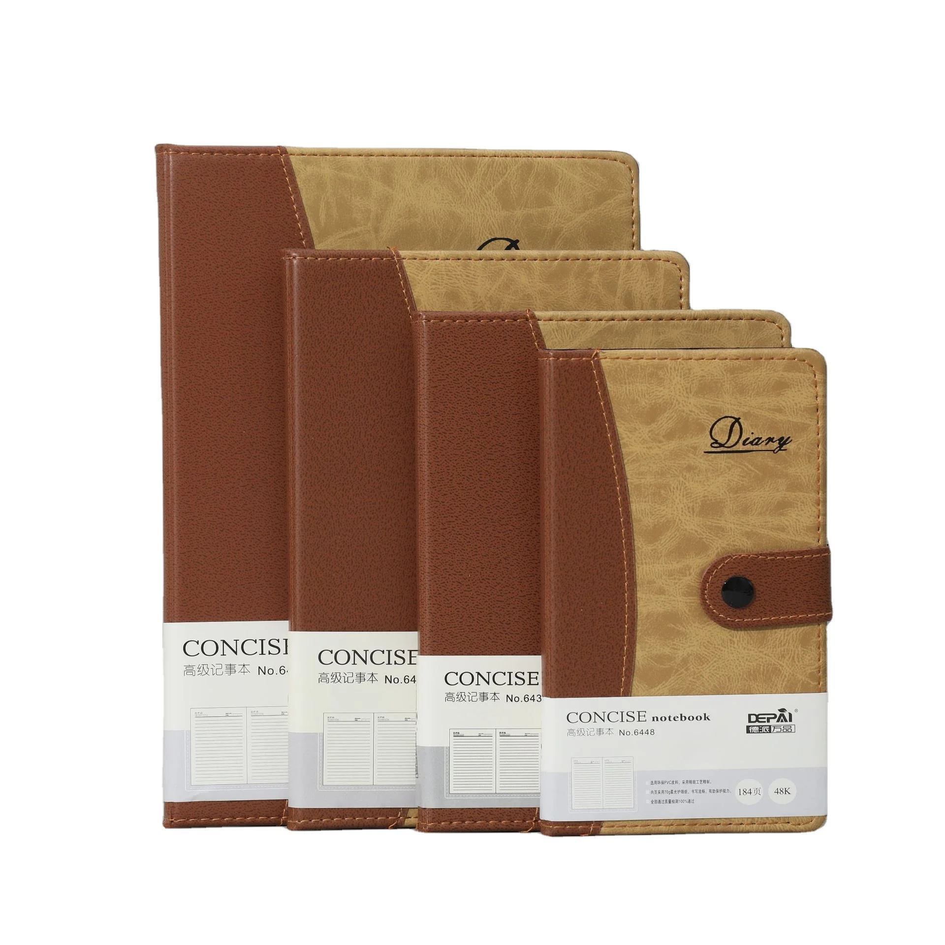 New Design Office Diary Notebook Metal Buckle Pu Leather Business Notebook With High Quality