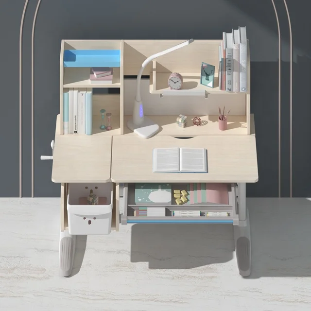 IGROW wooden study desk ergonomic kids study desk desk and chair
