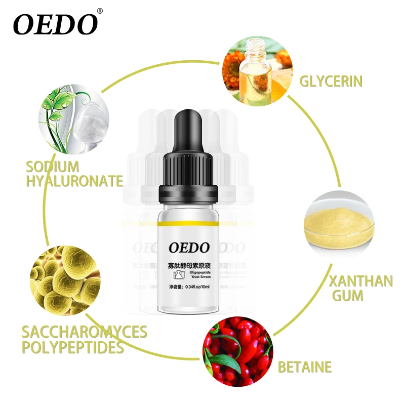 OEDO Oligopeptide Yeast Serum Anti-aging Face Serum Skin Care Anti Wrinkle Moisturizing Whitening Face Cream 100% Plant