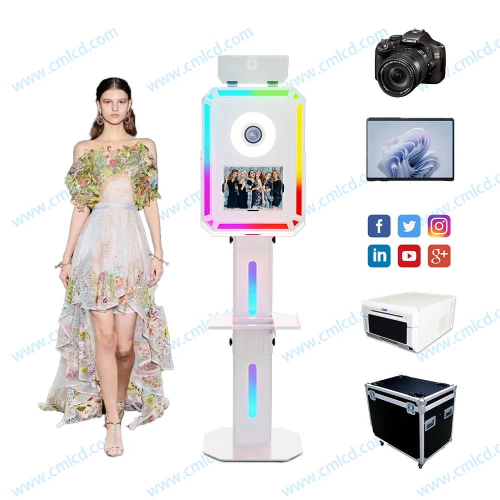 Manufacturer LED Light Surface Pro wedding photo booth ring light open air photobooth Portable for rent Photo Booth